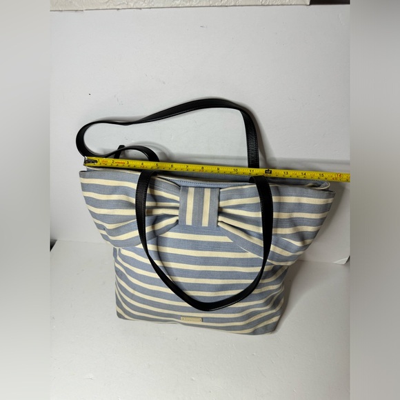 Kate Spade On Purpose Sailing Stripe Canvas Bow Tote - Picture 10 of 13